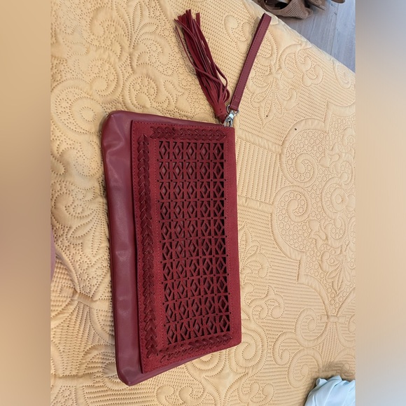 White House Black Market Indian Red Clutch - Picture 1 of 4